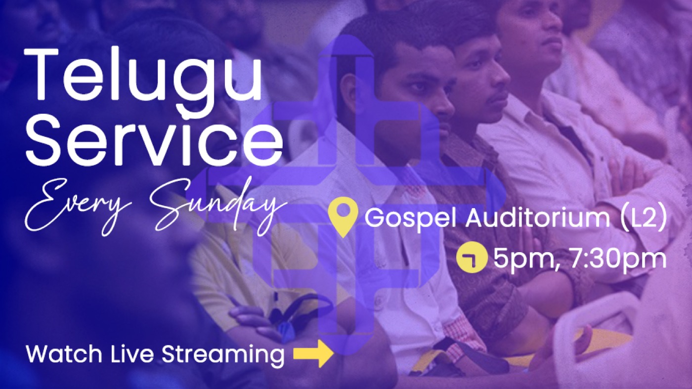 Telugu service venue and timing
